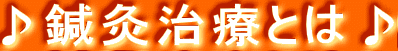 ♪鍼灸治療とは♪